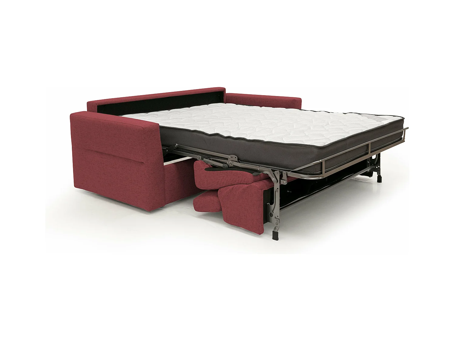 Avalon Sofá cama con colchón de 18 cm de altura en tejido impermeable 220 cm (160x197 cm) Rojo