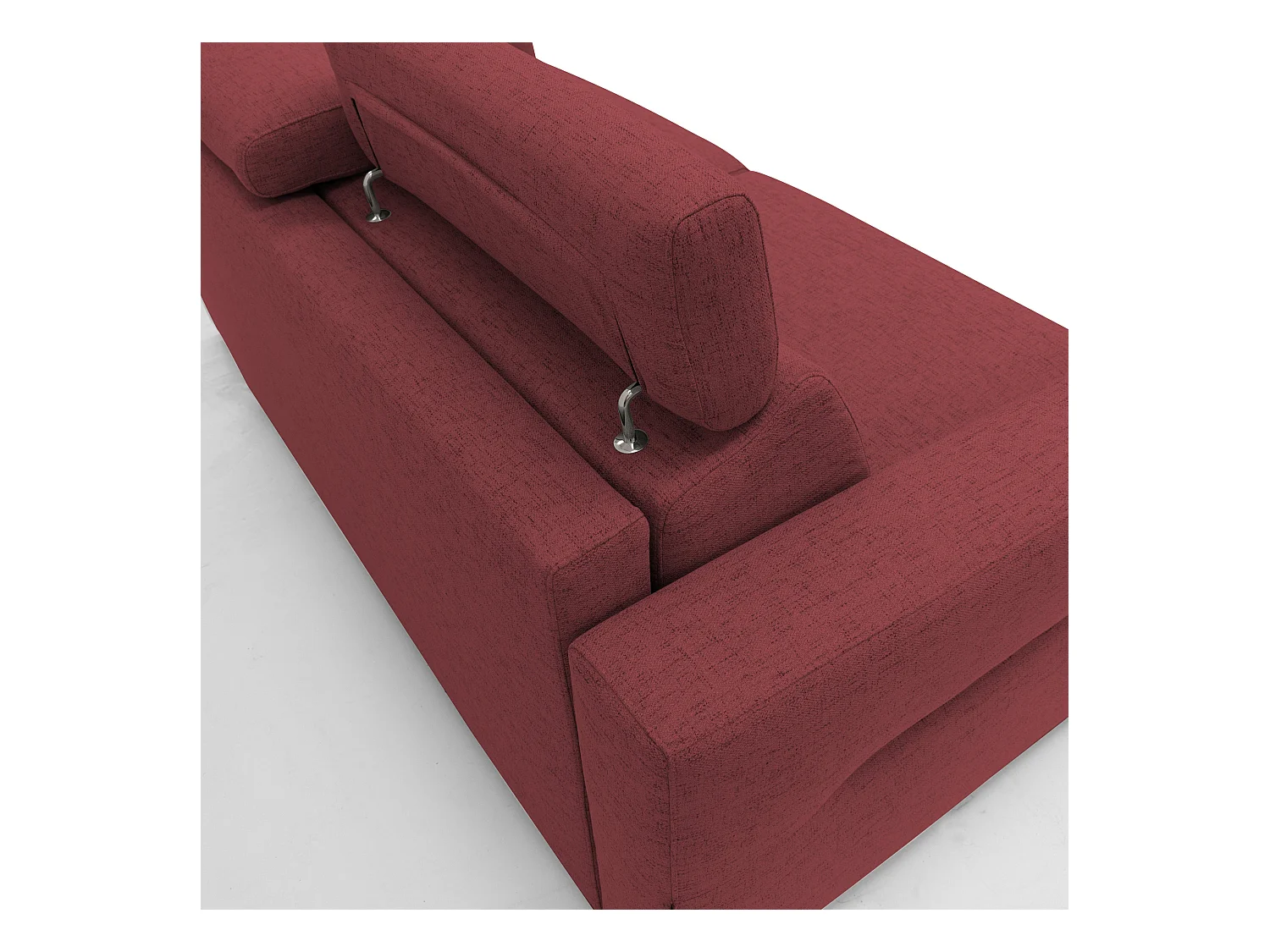 Avalon Sofá cama con colchón de 18 cm de altura en tejido impermeable 220 cm (160x197 cm) Rojo