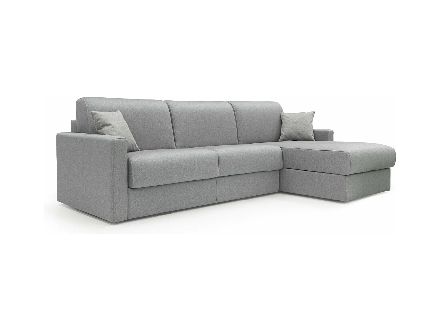Chris Canapé d'angle 5 places en tissu imperméable 248 cm Droit Gris