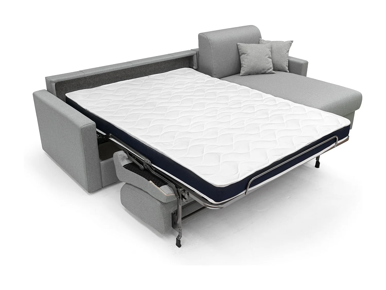 Chris Divano letto angolare 5 posti in tessuto impermeabile T13 248 cm Destro (mat. 120x197) grigio
