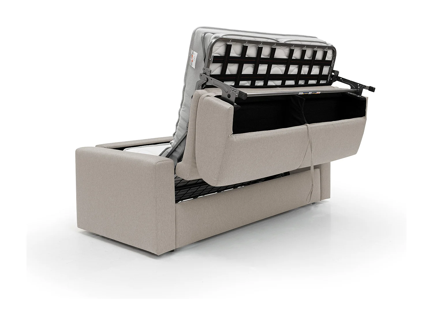 Kansas Canapé lit convertible h20 cm en tissu imperméable T13 172 cm (mat. 120x197) creme