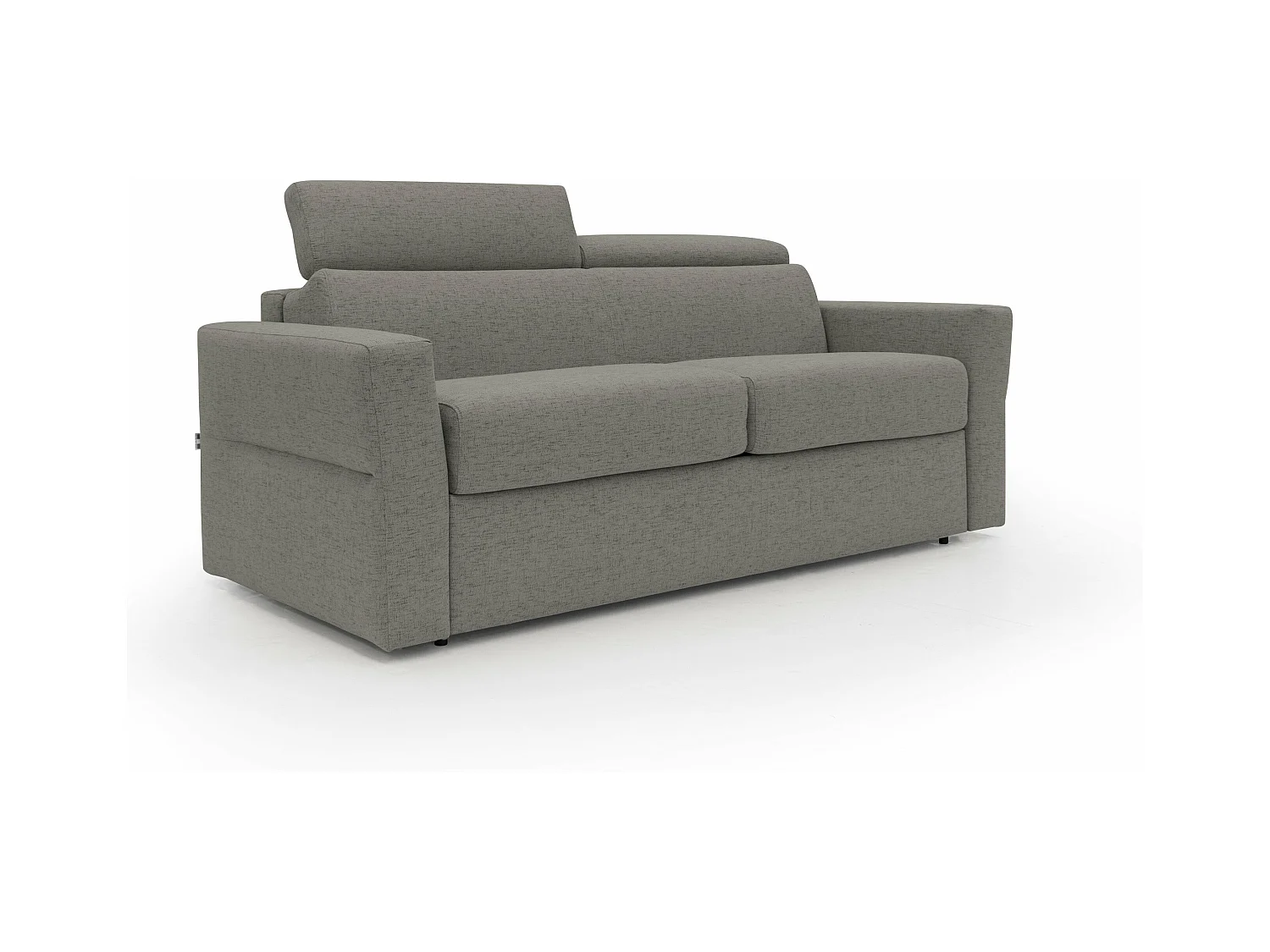 Avalon Canapé lit matelas H18 cm de haut en tissu imperméable T03 220 cm (160x197) taupe