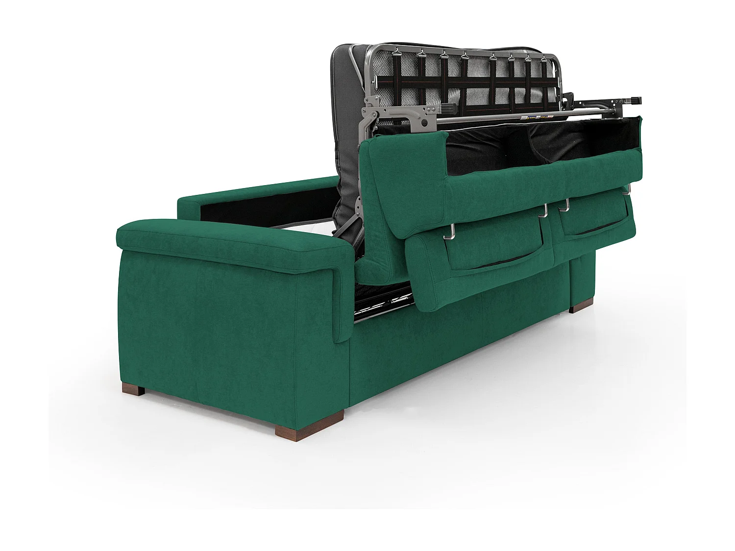 Giunone Divano letto mat. H18 200 cm (mat. 120x197 cm) verde