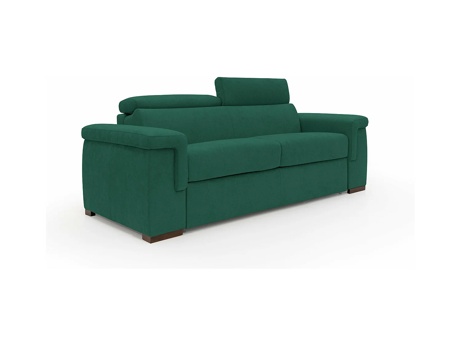 Giunone Canapé convertible matelas H18 cm en tissu imperméable T02 200 cm (mat.120x197) vert