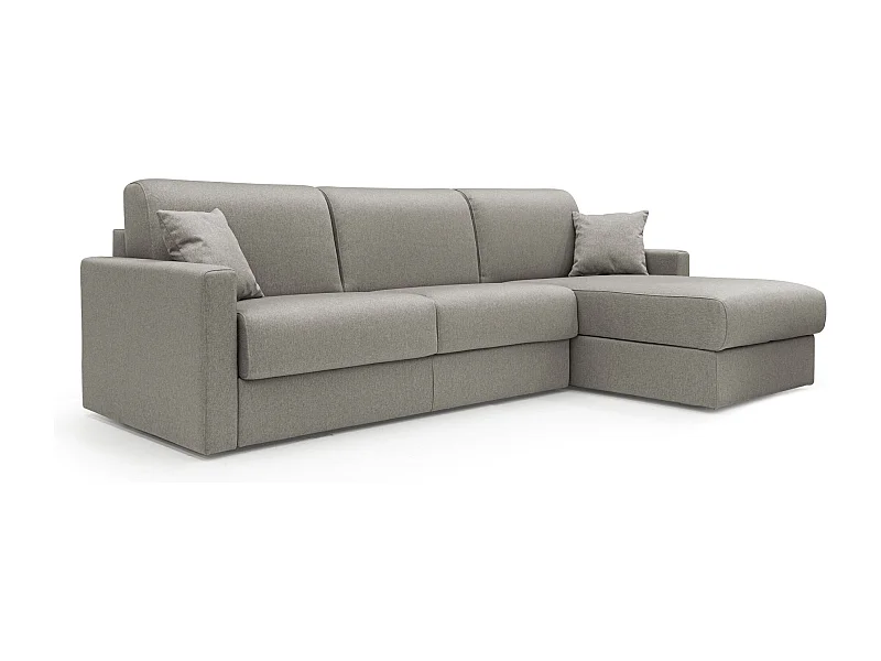 Chris 5-Sitzer-Ecksofa aus wasserfestem Stoff T13 288 cm links (mat. 120x197) taupe