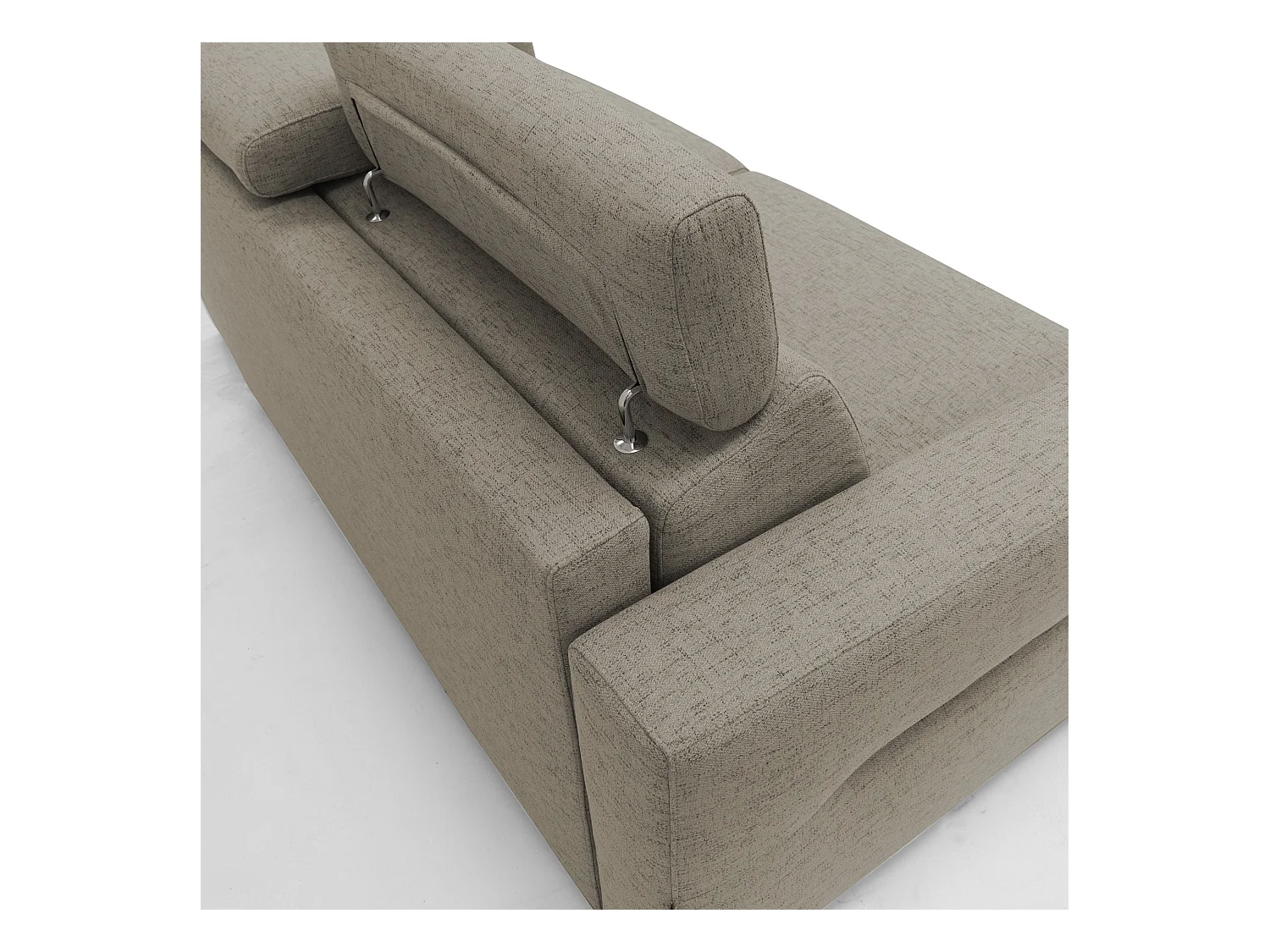 Avalon Sofá cama con colchón de 18 cm de altura en tejido impermeable 200 cm (140x197 cm) Marrón