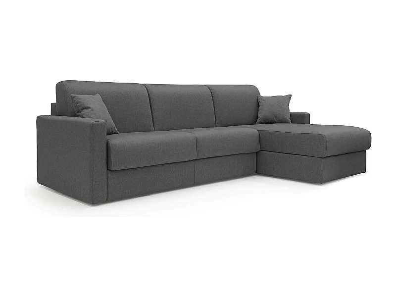 Chris Divano letto angolare 5 posti in tessuto impermeabile T13 268 cm Destro (mat 140x197) antracite