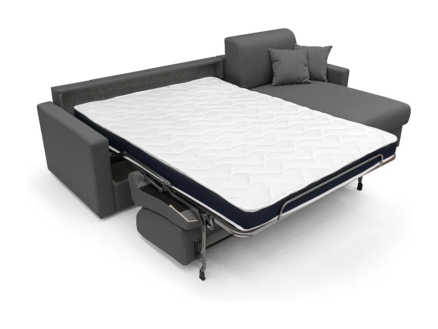 Chris Divano letto angolare 5 posti in tessuto impermeabile T13 268 cm Destro (mat 140x197) antracite