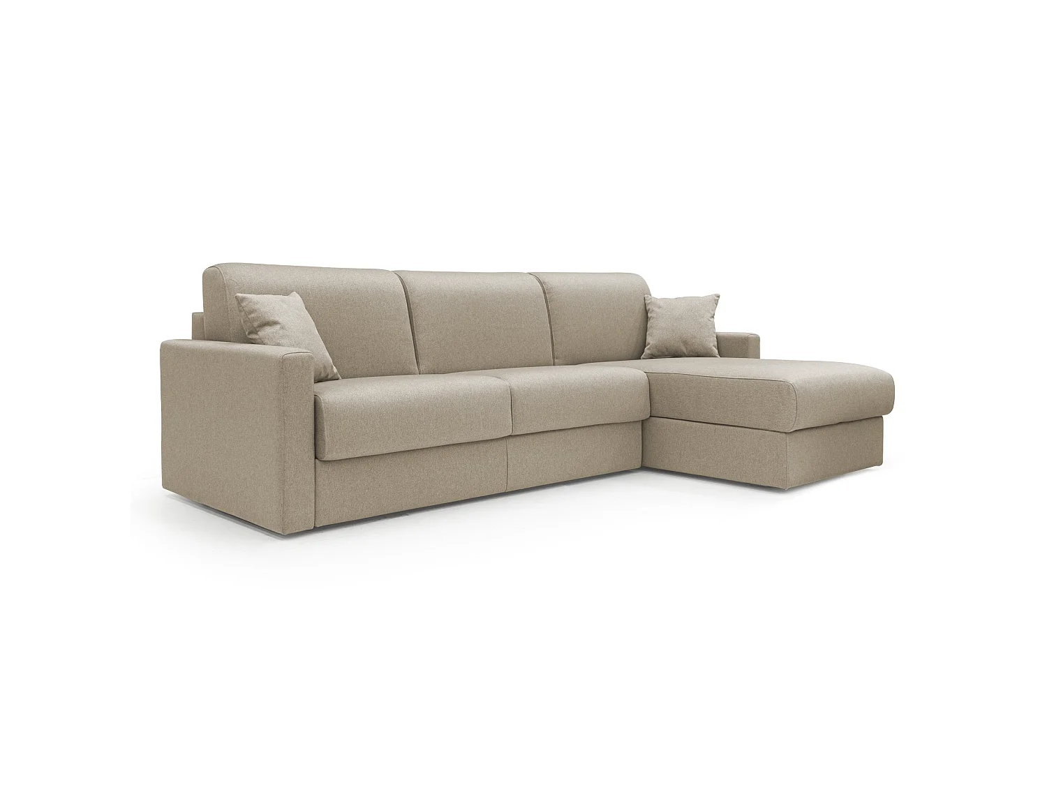 Chris Divano letto angolare 5 posti in tessuto impermeabile T13 248 cm Sinistro (mat. 120x197) beige