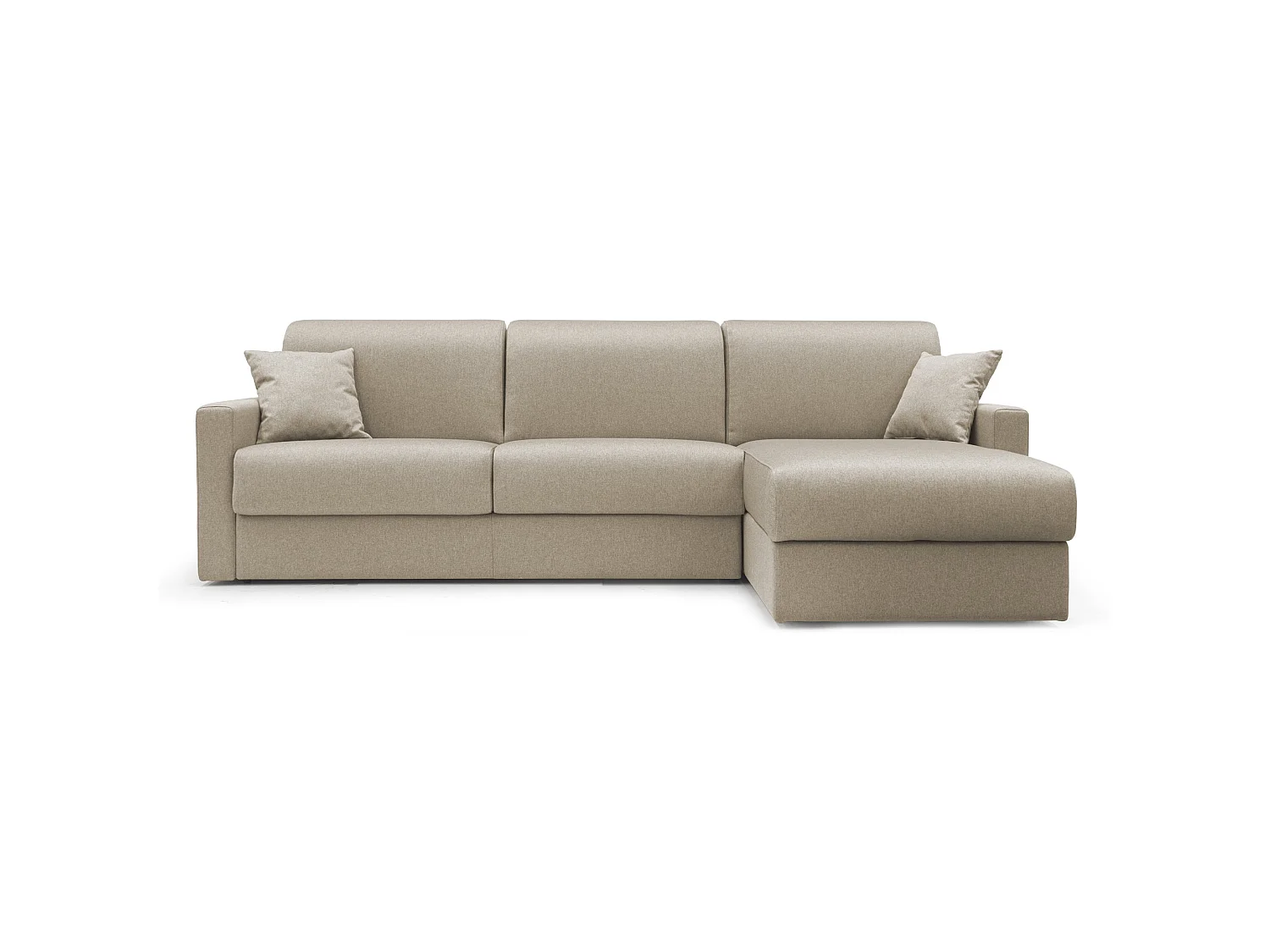 Chris Divano letto angolare 5 posti in tessuto impermeabile T13 248 cm Sinistro (mat. 120x197) beige