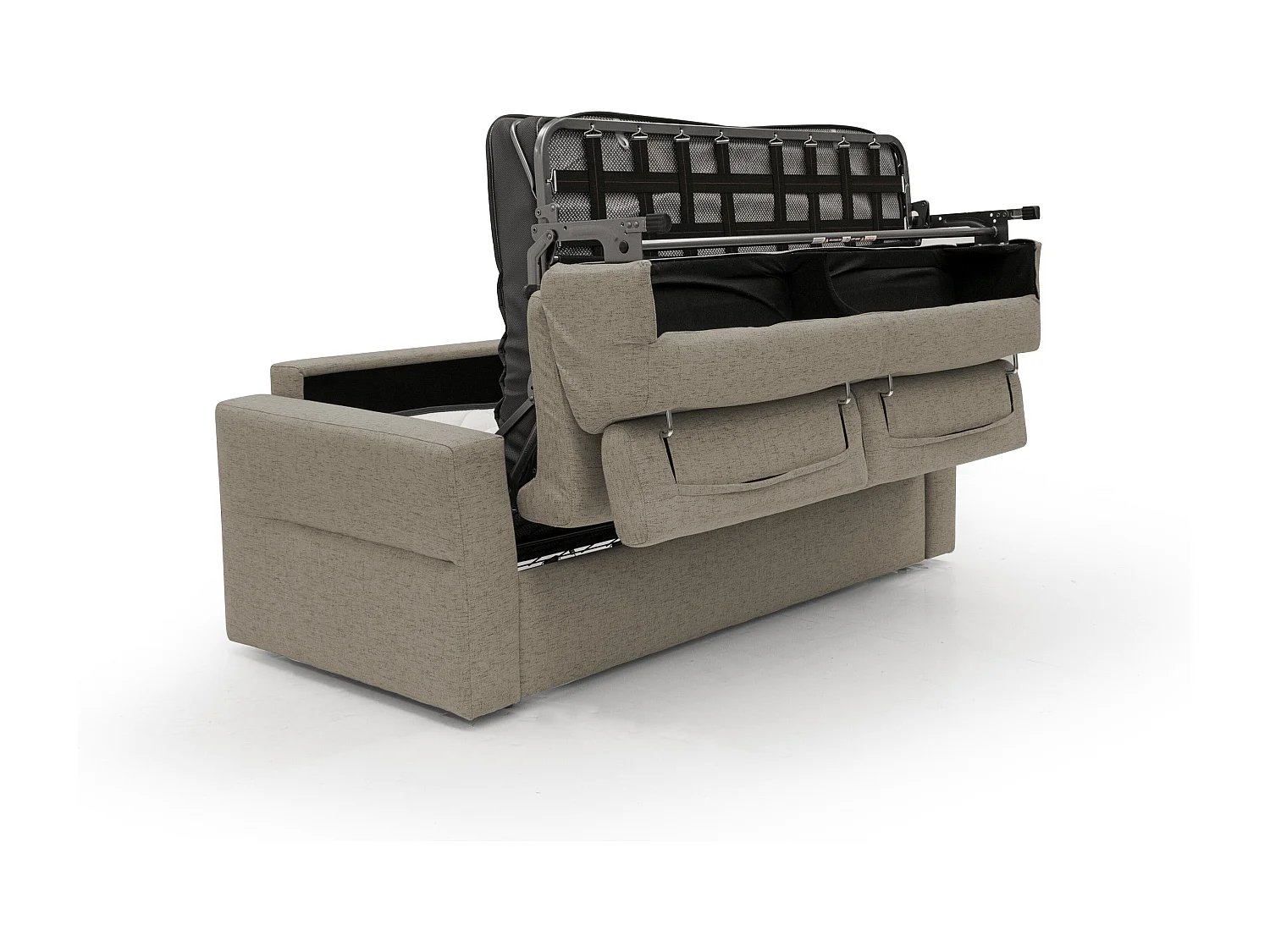 Avalon Schlafsofa mit 18 cm hoher Matratze aus wasserfestem Stoff T03 220 cm (160x197) braun