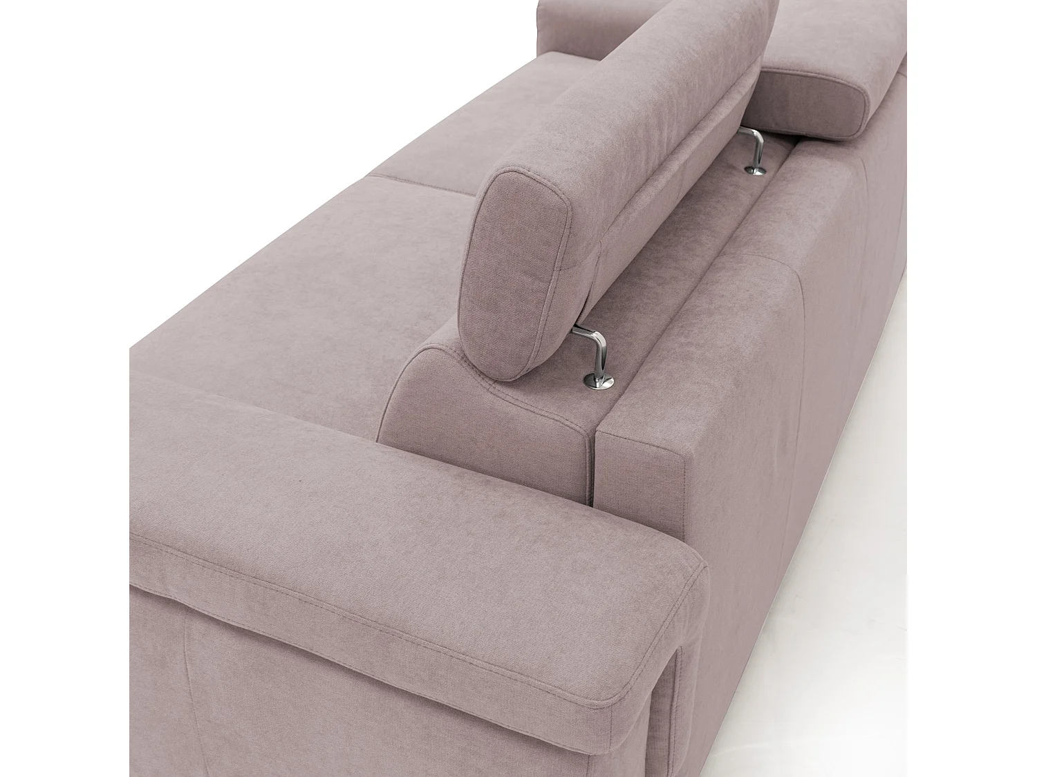 Giunone Schlafsofa mit 18 cm hoher Matratze und verstellbaren Kopfstützen aus wasserfestem Stoff T02 200 cm (mat.120x197) rosa