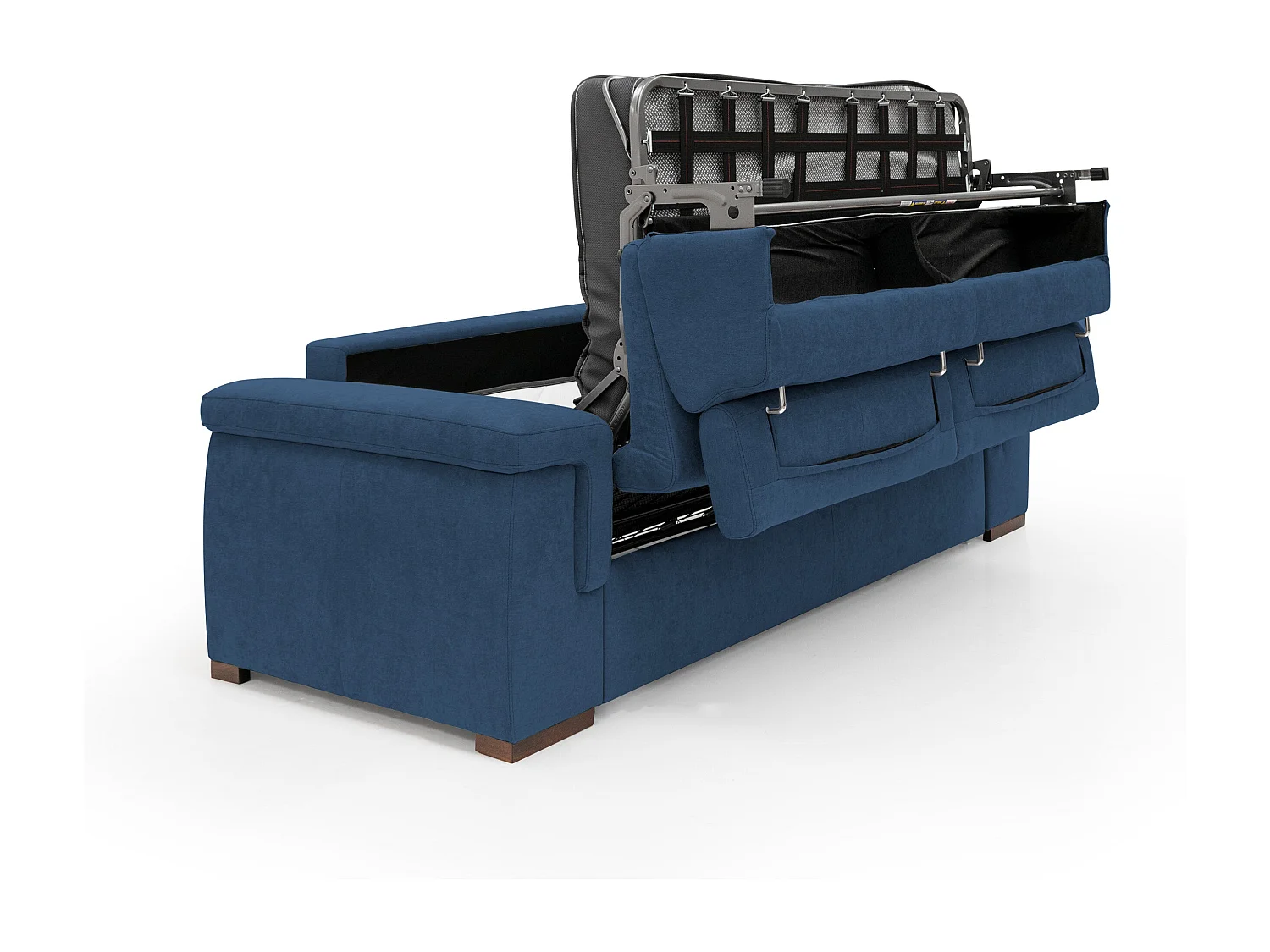 Giunone Divano letto mat. H18 220 cm (mat. 140x197 cm) blu