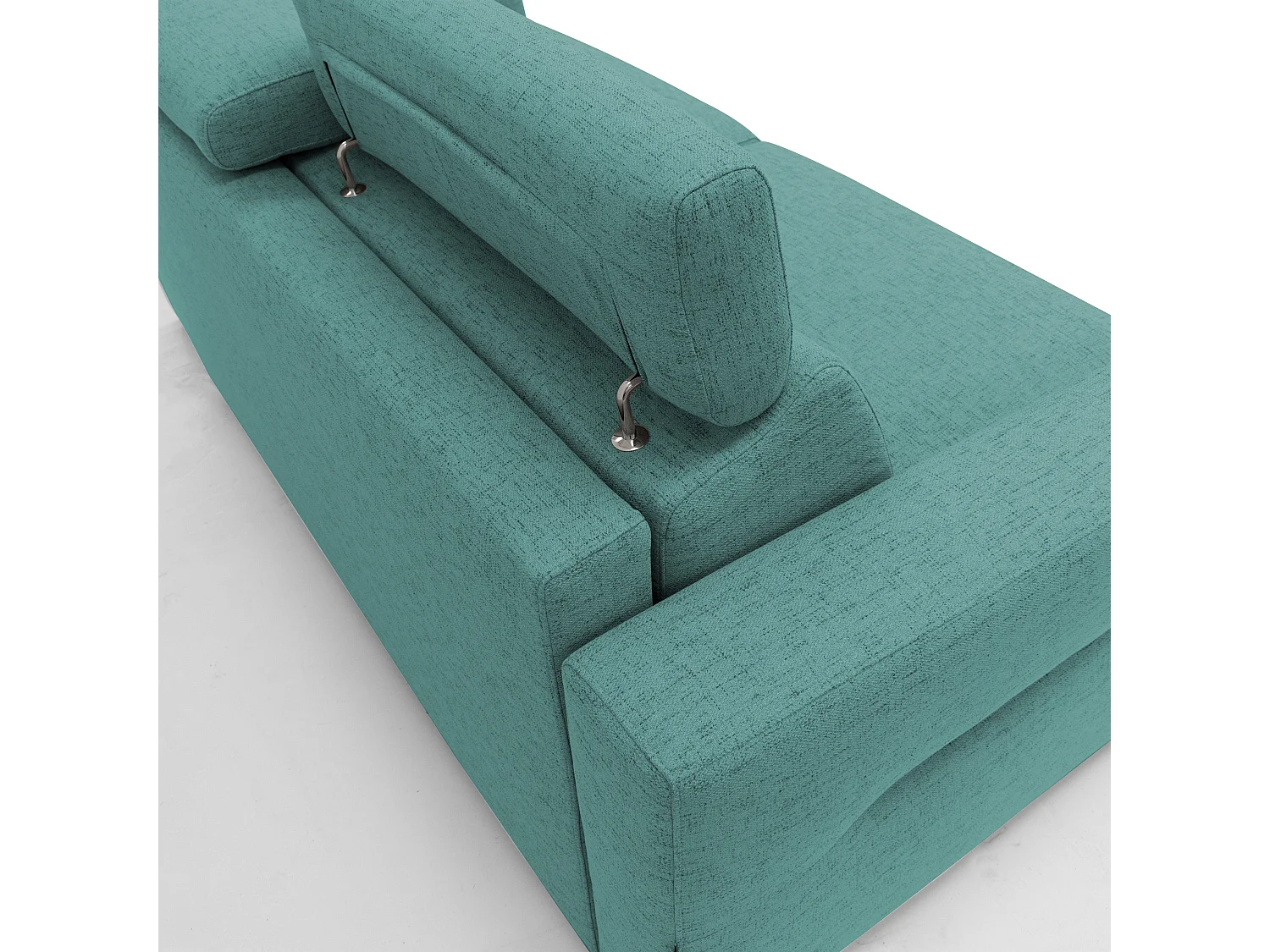 Avalon Canapé lit matelas H18 cm de haut en tissu imperméable T03 200 cm (140x197) vert aquamarine