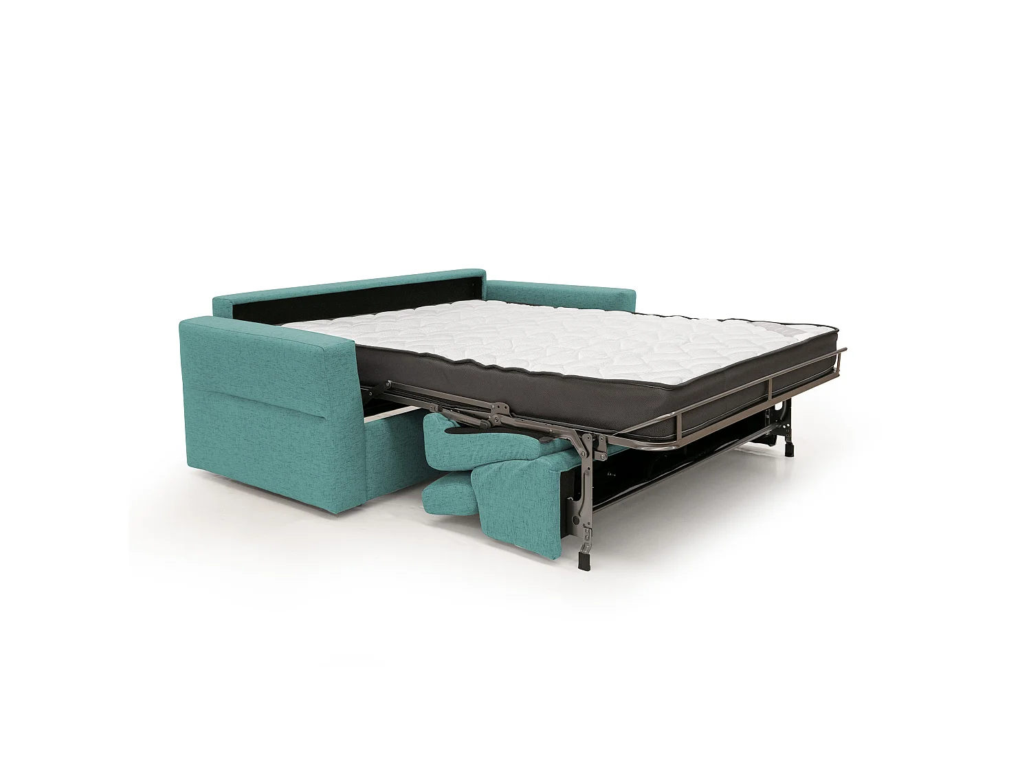 Avalon Divano letto con materasso H18 200 cm (mat. 140x197 cm) antracite