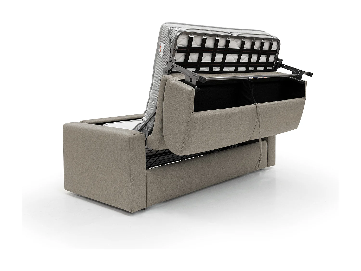 Kansas Schlafsofa mit 20 cm hohen Matratze aus wasserfestem Baumwollmischgewebe T13 172 cm (mat. 120x197) taupe