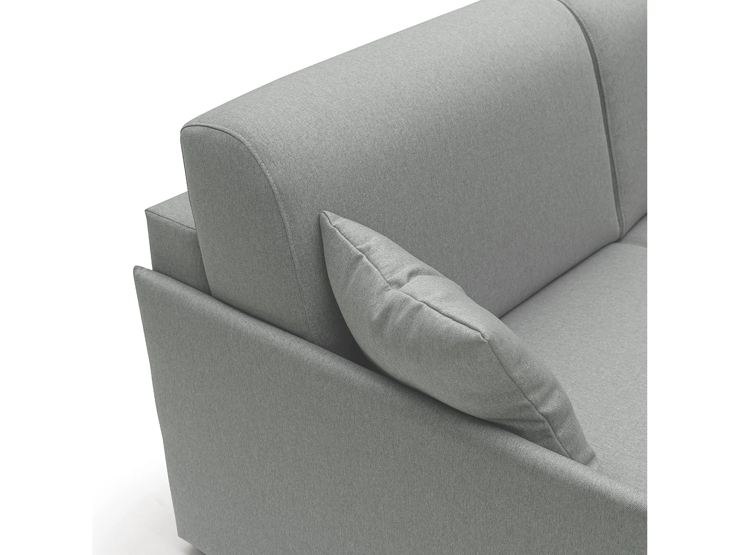 Evans Divano letto angolare con penisola in morbido tessuto impermeabile T13 252 cm Destro (mat. 140x197)  grigio
