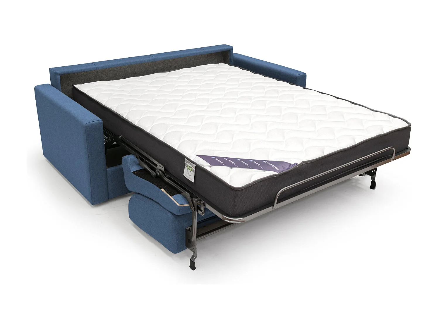 Chris Sofá cama convertible en tejido impermeable 166 cm (mat. 120x197) Azul