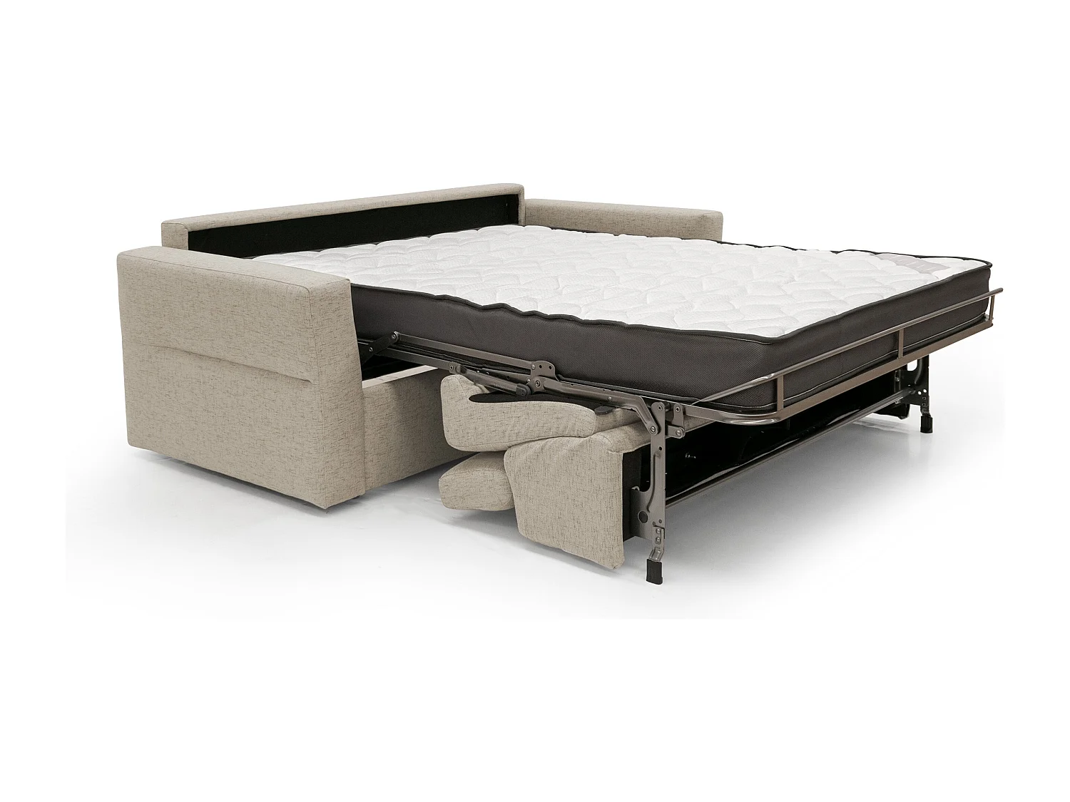 Avalon Sofá cama con colchón de 18 cm de altura en tejido impermeable 180 cm (120x197 cm) Beige