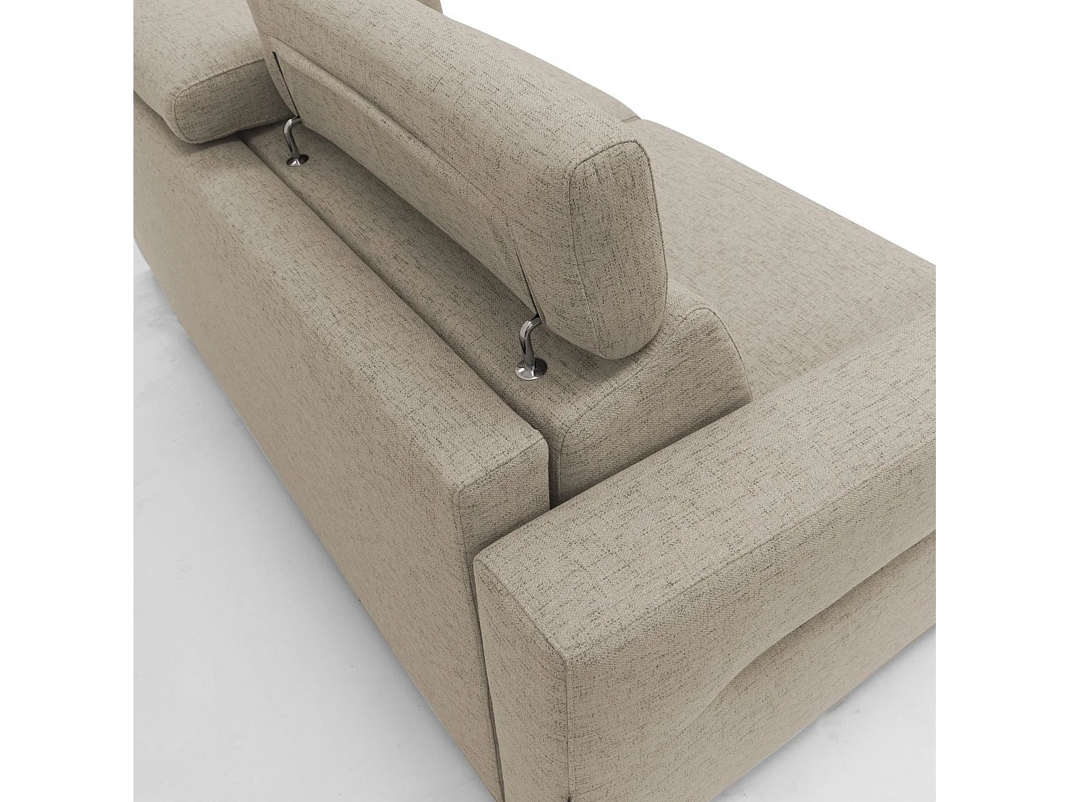 Avalon Sofá cama con colchón de 18 cm de altura en tejido impermeable 180 cm (120x197 cm) Beige