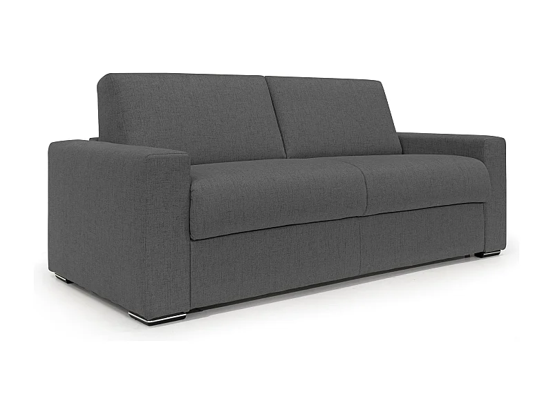 Nixon Schlafsofa mit 20 cm Matratze aus wasserfestem Stoff T03 200 cm (mat. 140x197) Anthrazit