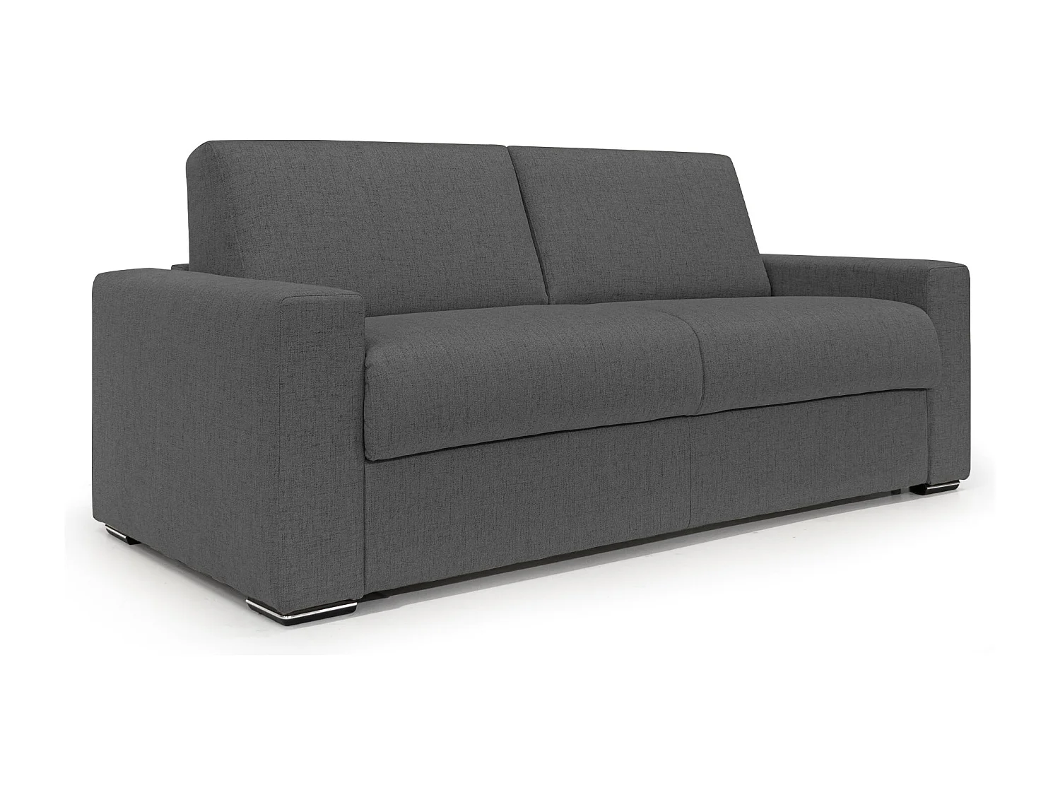 Nixon Schlafsofa mit 20 cm Matratze aus wasserfestem Stoff T03 200 cm (mat. 140x197) Anthrazit