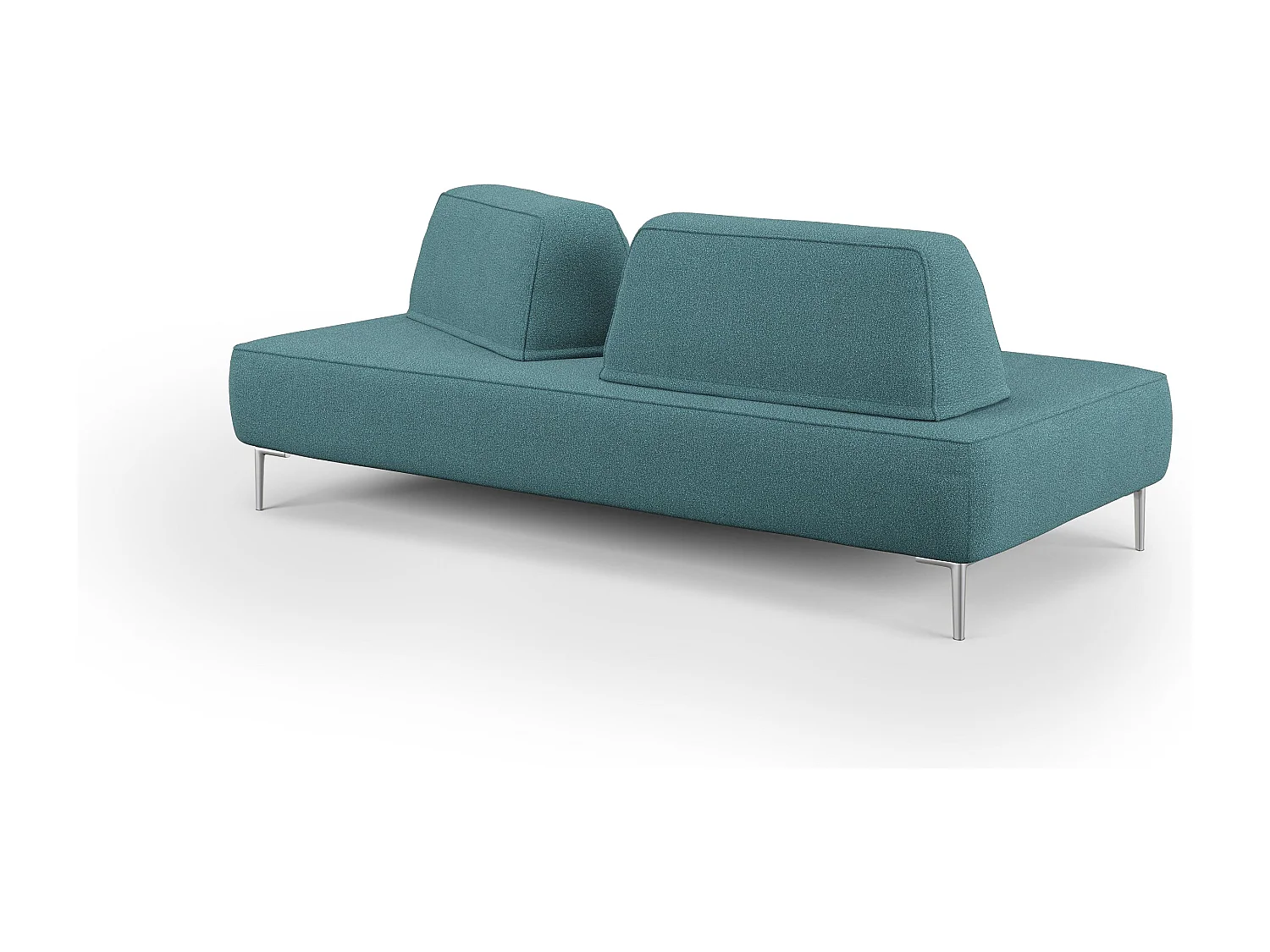 Newton Divano modulare con schienali movibili T07 167 cm azzurro