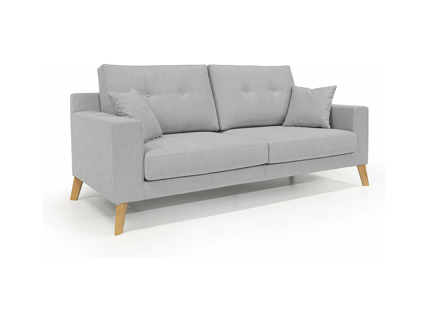 Danish Canapé moderne en tissu doux imperméable T02 146 cm gris clair