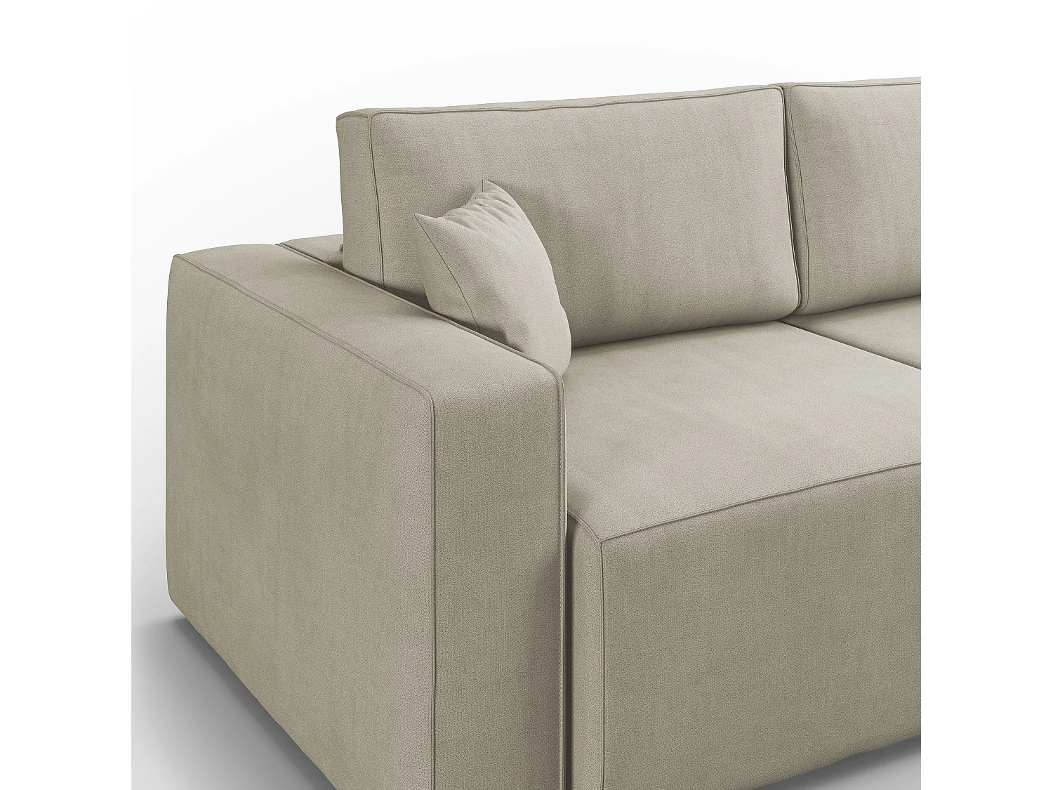 Morfeo Sofa mit ausziehbaren Sitzen aus weichem wasserfestem Stoff T02 180 cm creme
