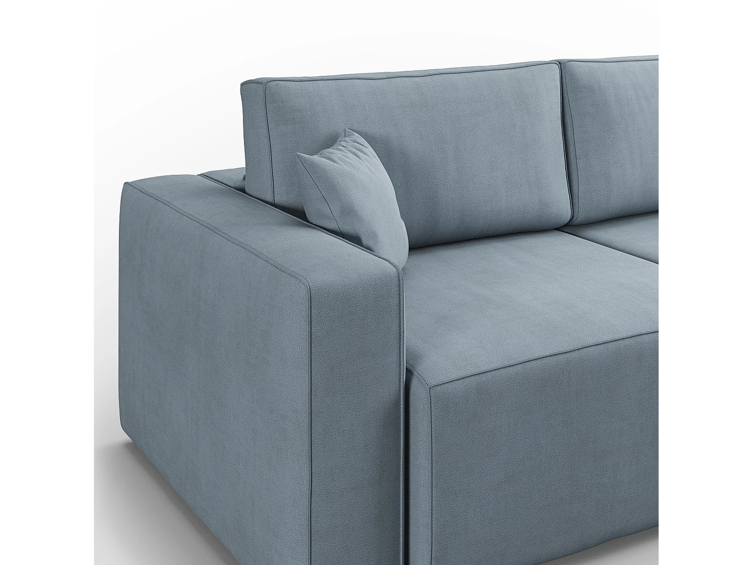 Morfeo Canapé avec assise amovible en tissu imperméable T02 180 cm bleu pastel