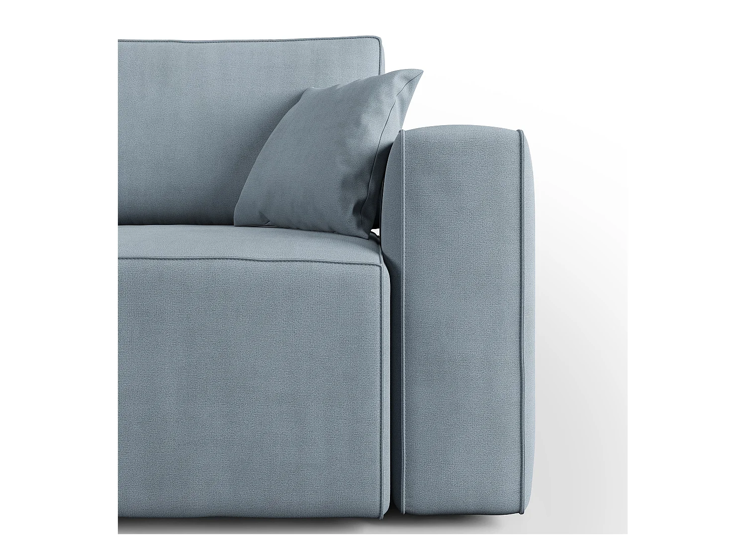 Morfeo Sofa mit ausziehbaren Sitzen aus weichem wasserfestem Stoff T02 180 cm baby blau