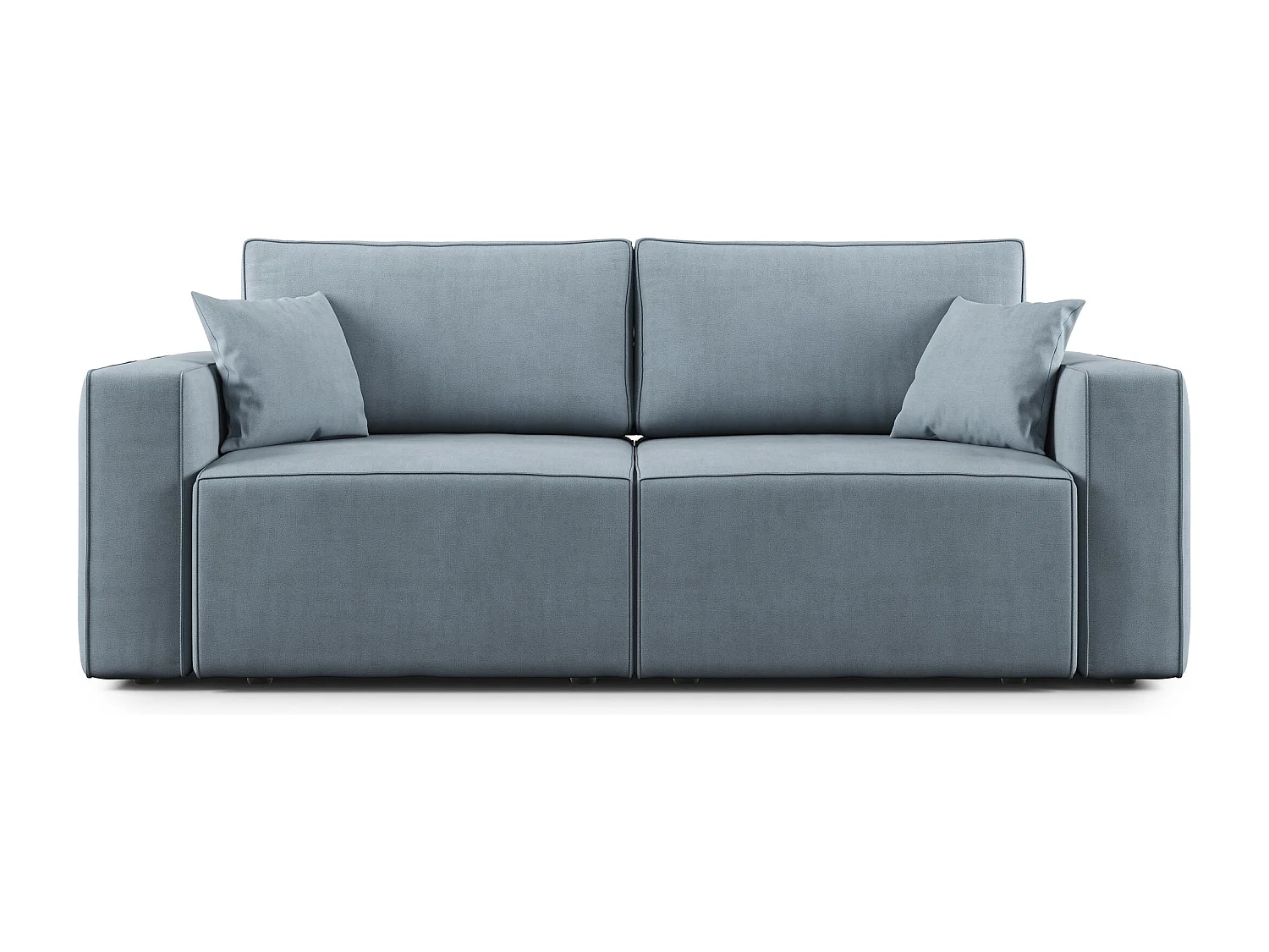 Morfeo Canapé avec assise amovible en tissu imperméable T02 180 cm bleu pastel