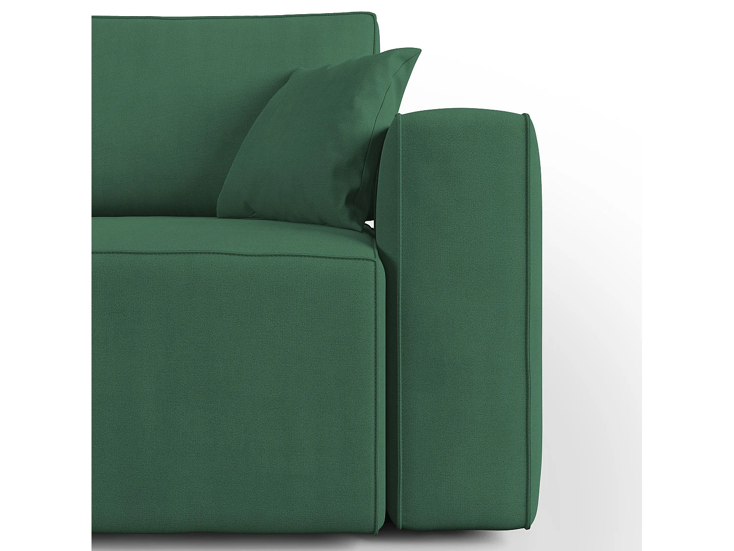 Morfeo Sofa mit ausziehbaren Sitzen aus weichem wasserfestem Stoff T02 215 cm grün