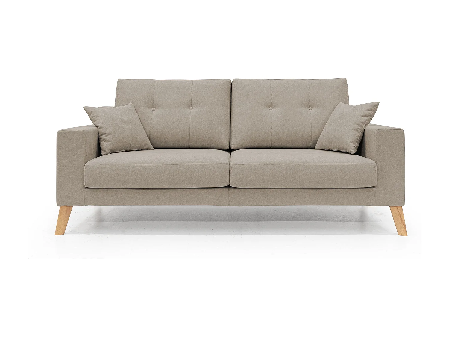 Danish Sofá moderno de tela suave e impermeable 206 cm Beige