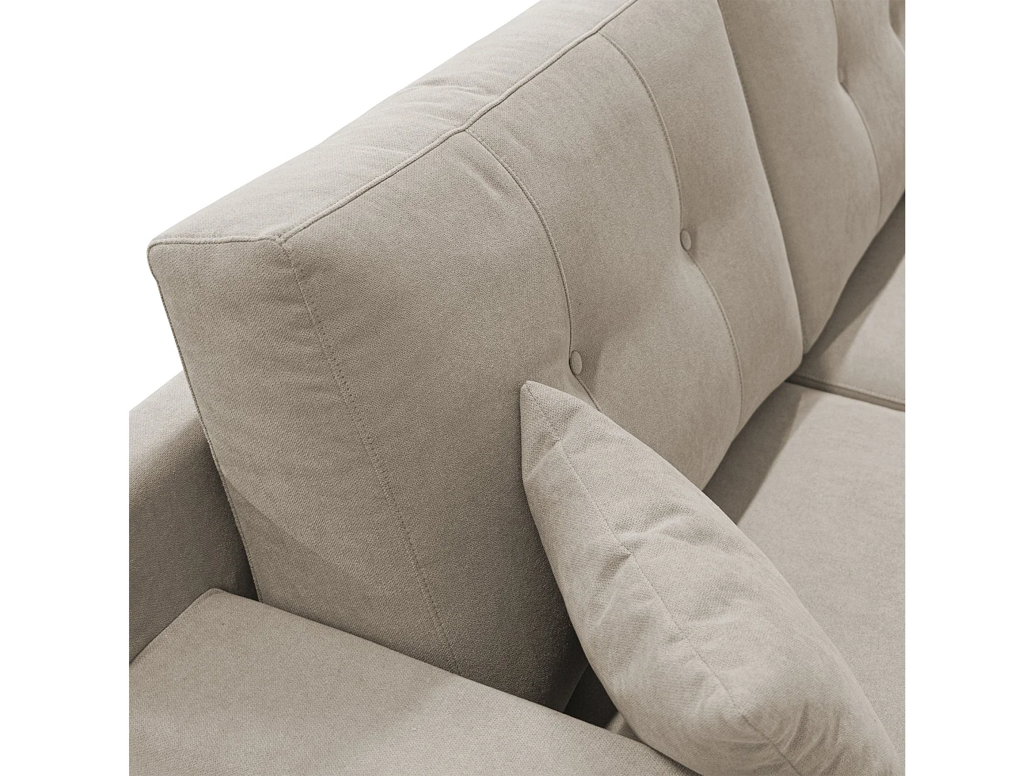 Danish modernes Sofa aus weichem, wasserfestem Stoff T02 206 cm beige