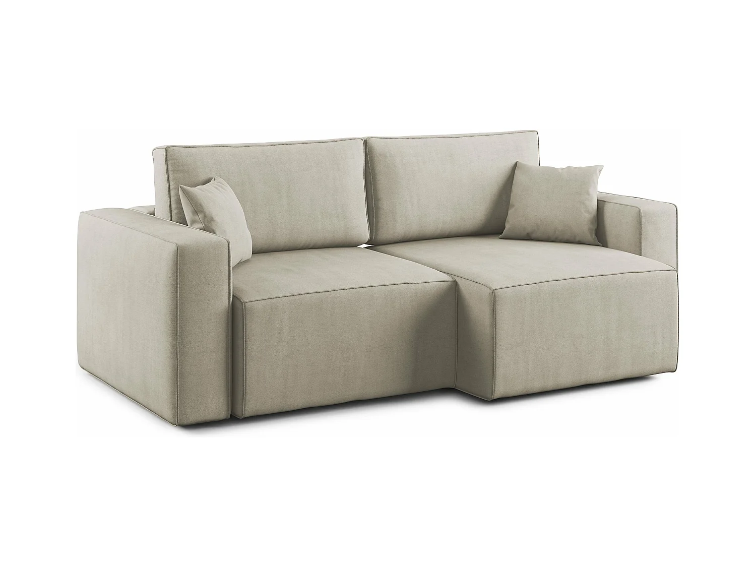 Morfeo Canapé avec assise amovible en tissu imperméable T02 215 cm creme