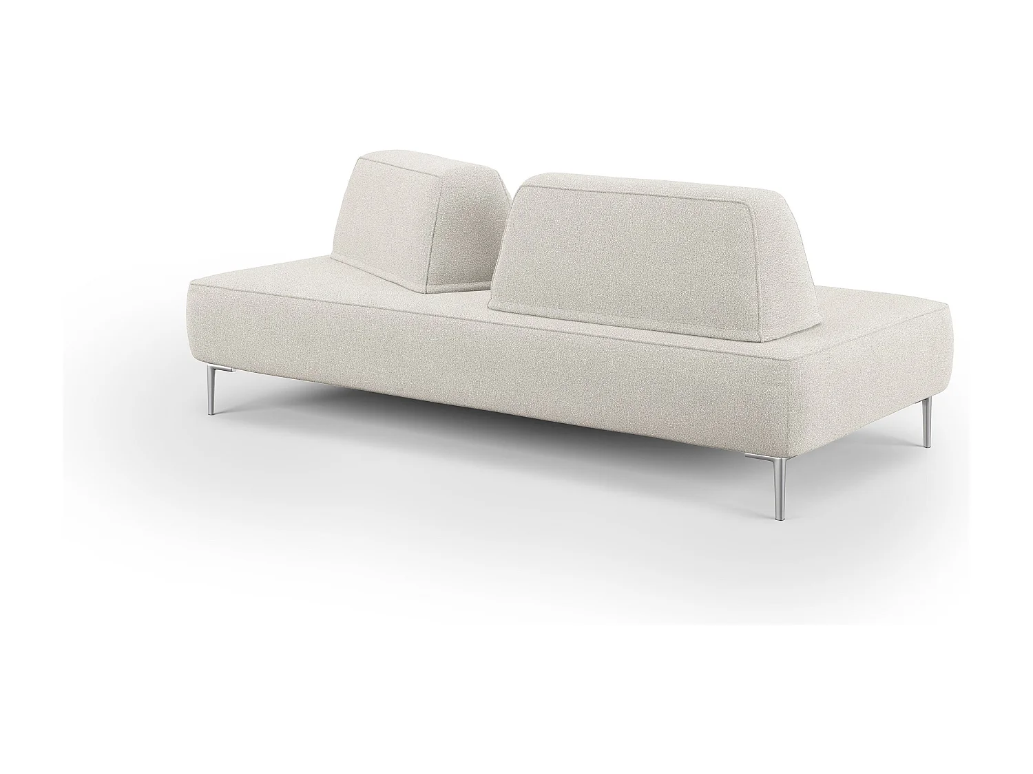 Newton modulares Sofa mit beweglichen Rückenlehnen T07 212 cm weiß