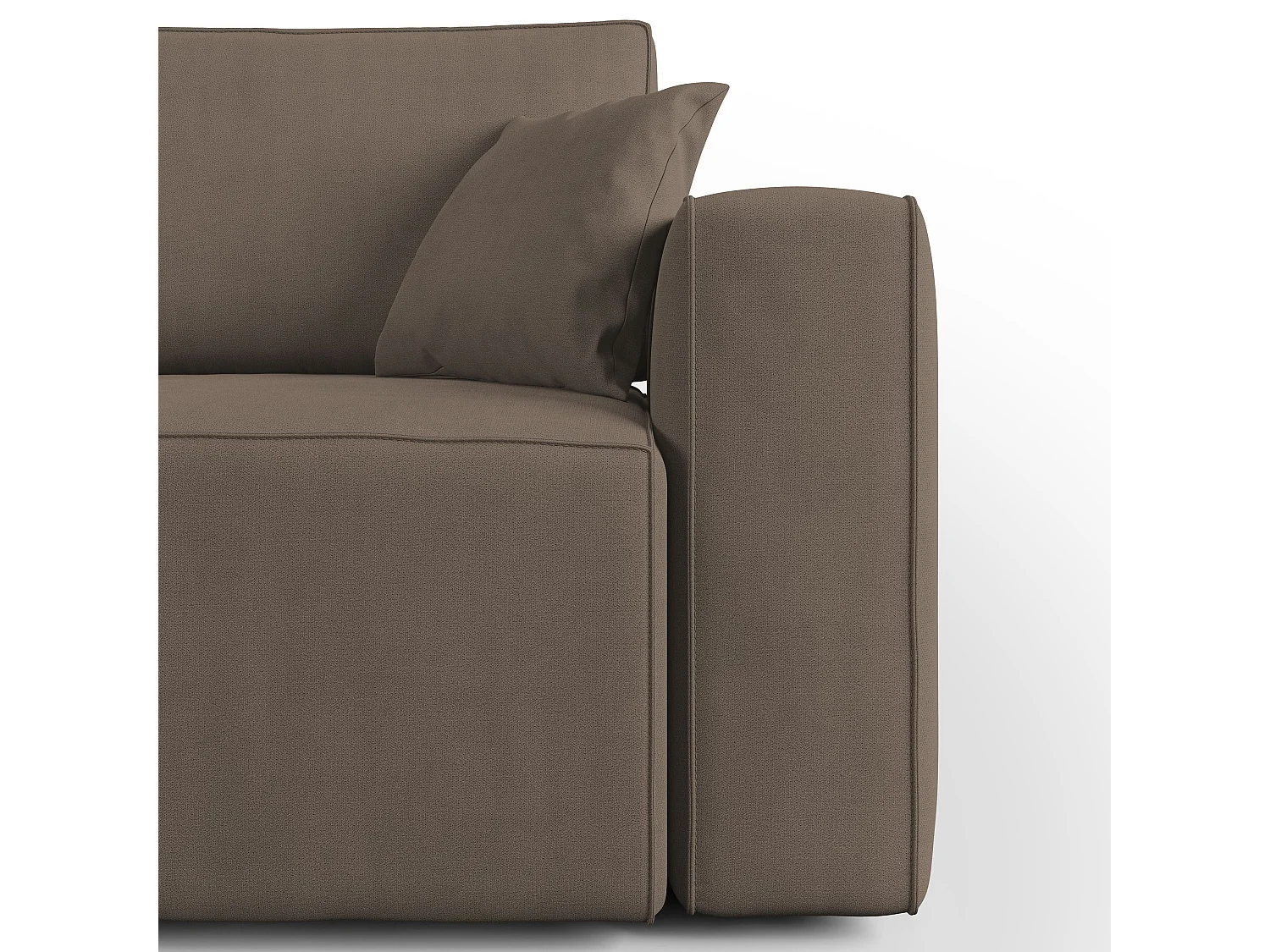 Morfeo Sofá con asiento extraíble en tela impermeable 180 cm Marron