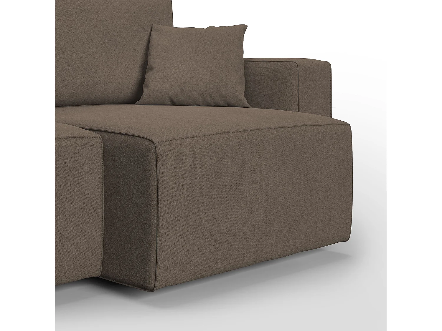 Morfeo Sofa mit ausziehbaren Sitzen aus weichem wasserfestem Stoff T02 180 cm braun