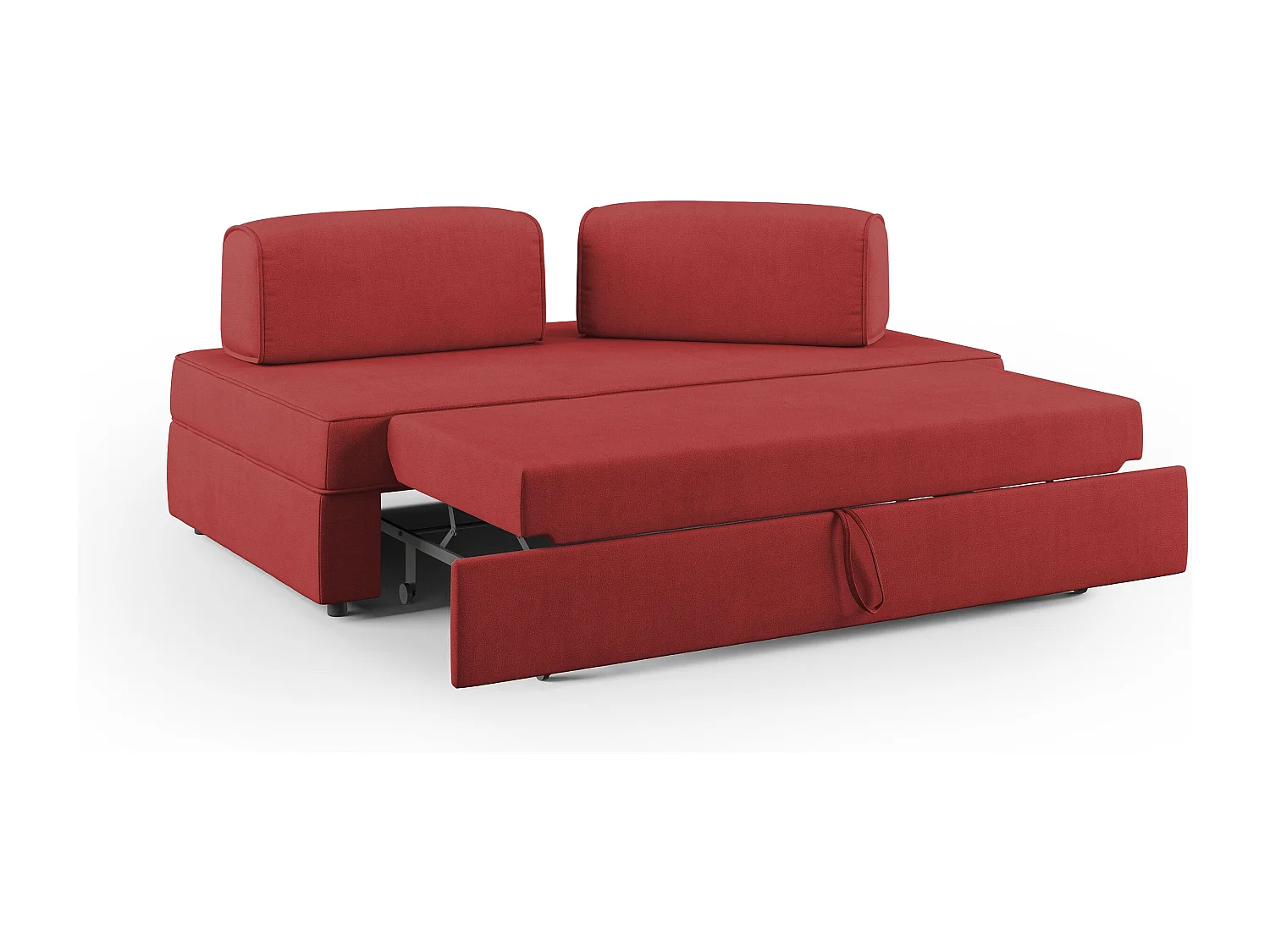 Liberty Sofa ohne ausziehbarer Ottomane mit beweglichen Rückenlehnen aus weichem wasserfestem Stoff T02 160 cm rot
