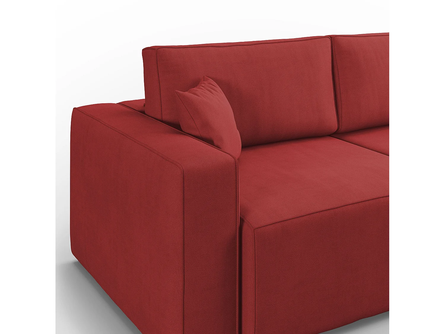 Morfeo Canapé avec assise amovible en tissu imperméable T02 215 cm rouge