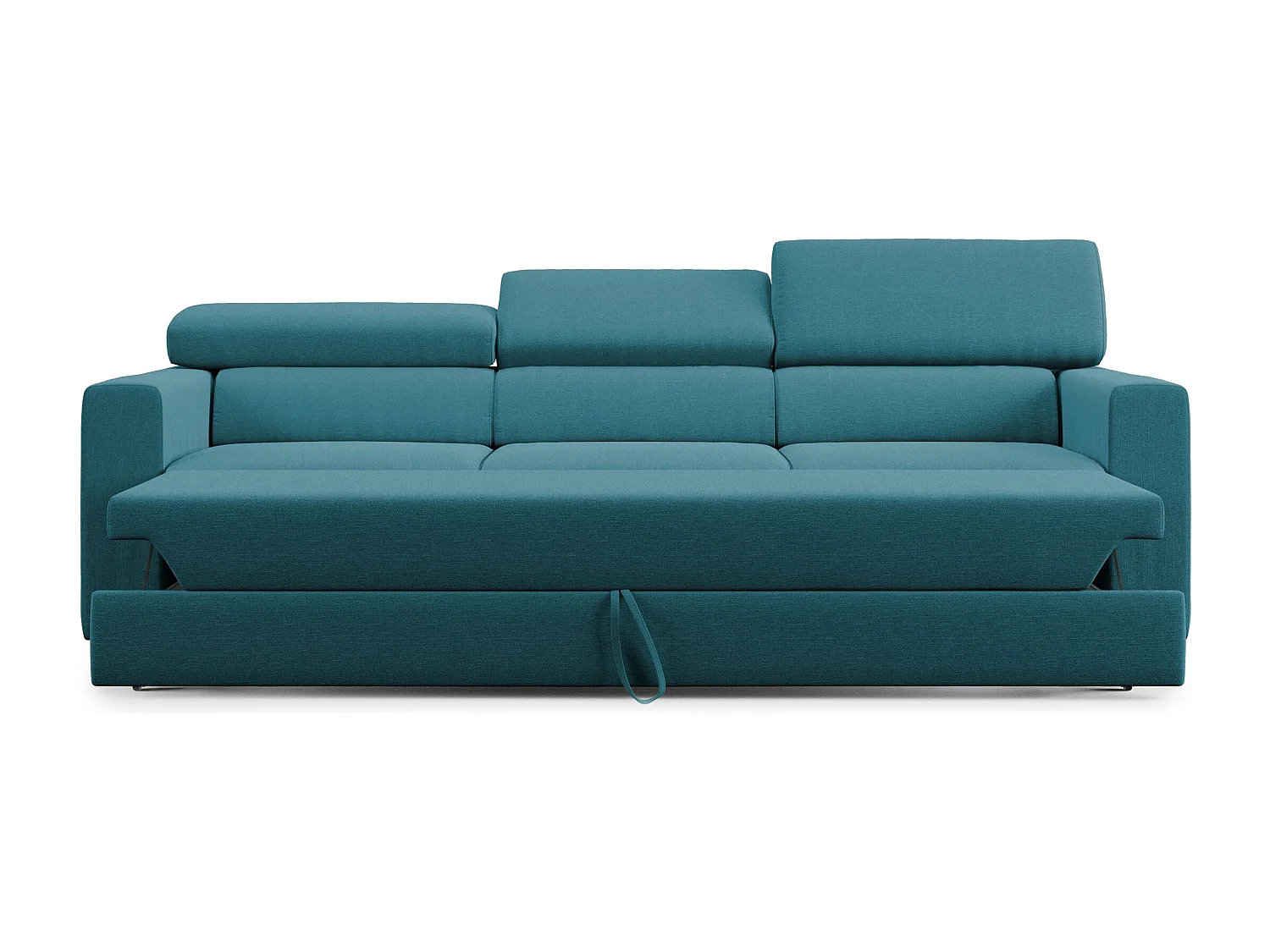 Dylan 3-Sitzer-Sofa mit Bettkastenauszug aus wasserfestem Baumwollartigem Stoff T13 240 cm hellblau