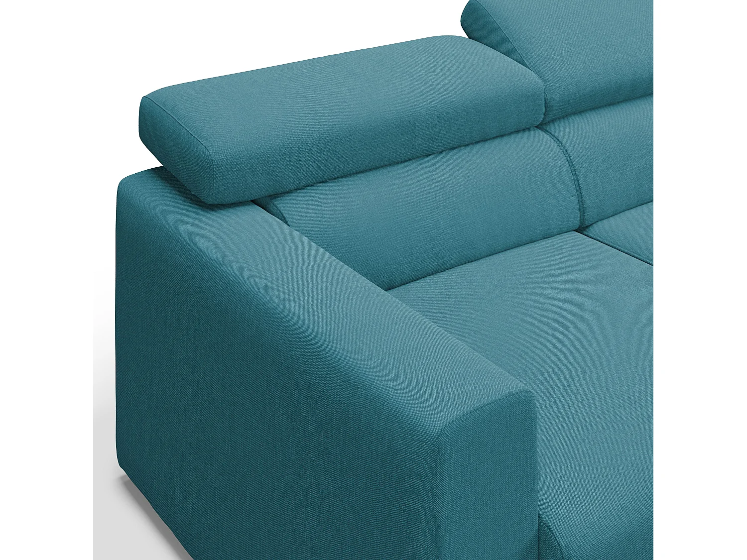 Dylan 3-Sitzer-Sofa mit Bettkastenauszug aus wasserfestem Baumwollartigem Stoff T13 240 cm hellblau