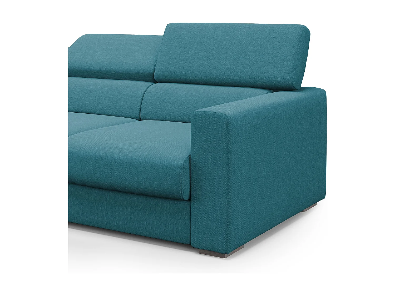 Dylan 3-Sitzer-Sofa mit Bettkastenauszug aus wasserfestem Baumwollartigem Stoff T13 240 cm hellblau
