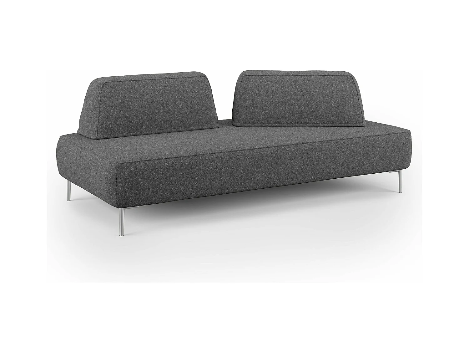 Newton Canapé modulable avec dossier amovibles T07 212 cm anthracite