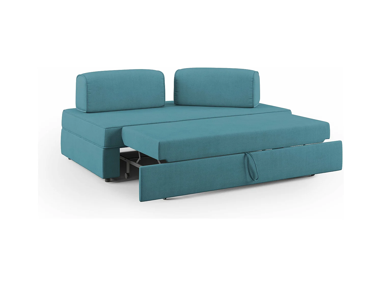 Liberty Canapé sans pouf amovible et dossier amovible en tissu imperméable T02 160 cm bleu ciel