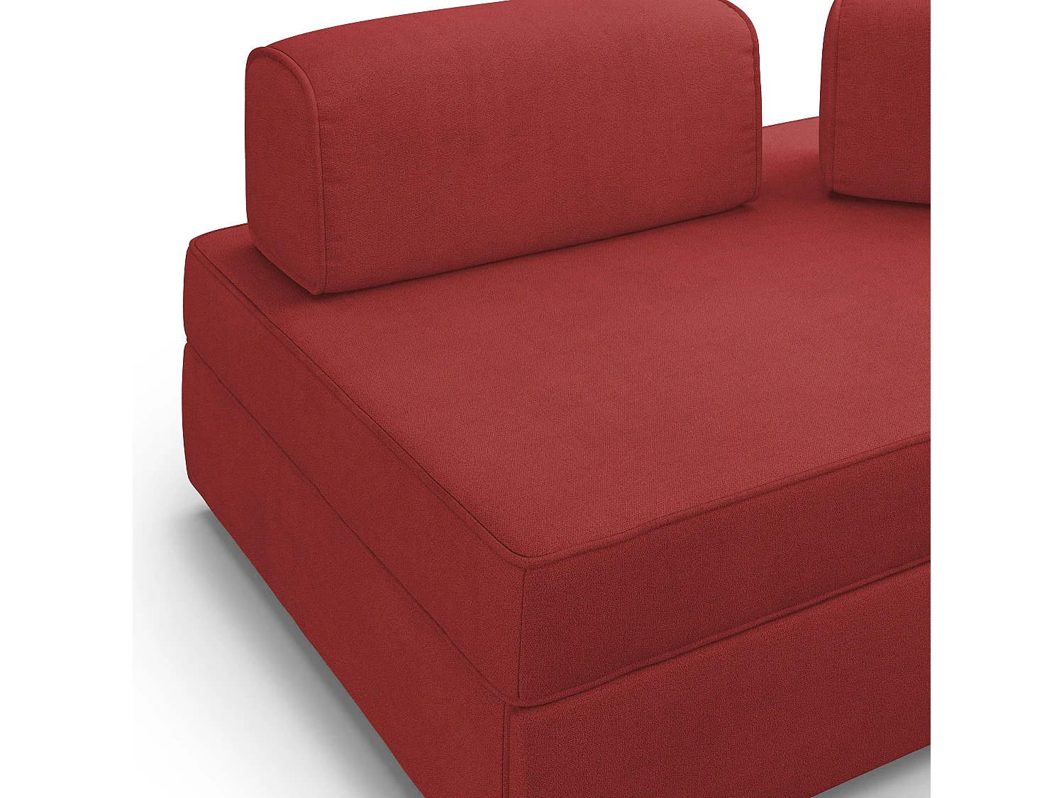 Liberty Sofa ohne ausziehbarer Ottomane mit beweglichen Rückenlehnen aus weichem wasserfestem Stoff T02 200 cm rot