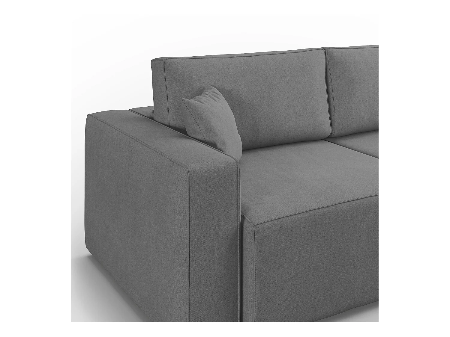 Morfeo Canapé avec assise amovible en tissu imperméable T02 215 cm gris
