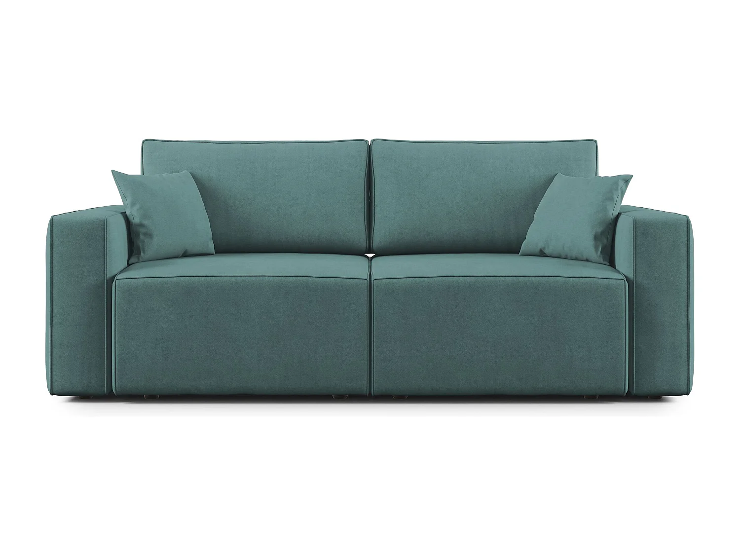 Morfeo Sofa mit ausziehbaren Sitzen aus weichem wasserfestem Stoff T02 215 cm petrol