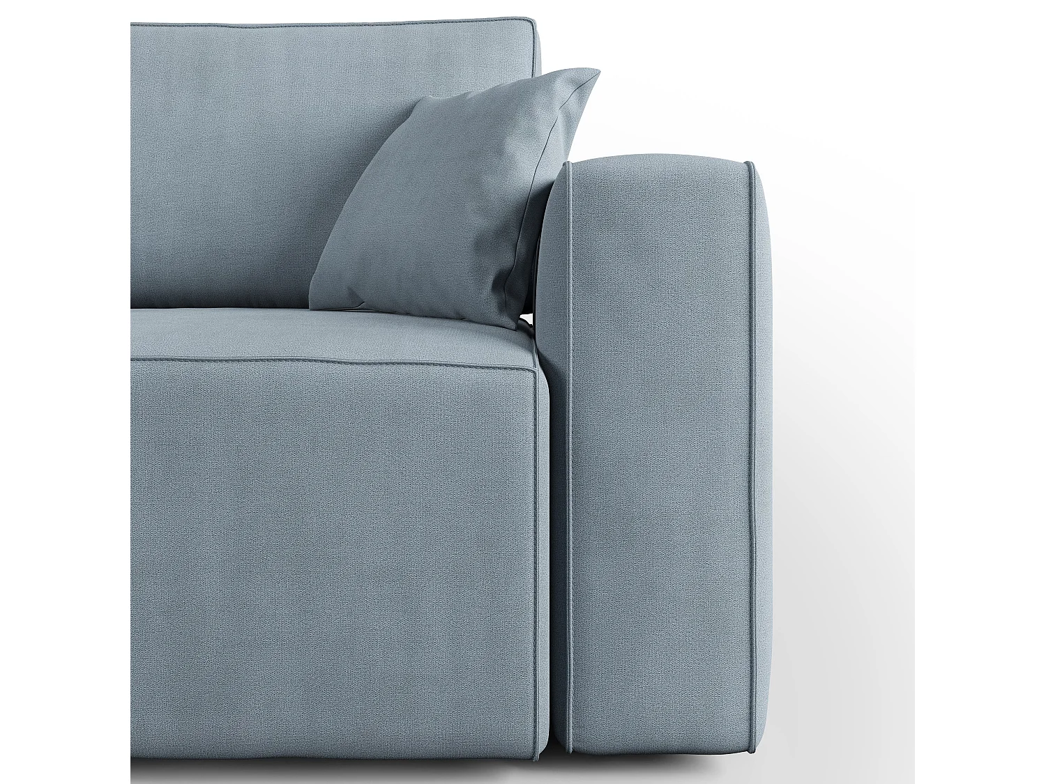 Morfeo Sofá con asiento extraíble en tela impermeable 245 cm Azul Claro